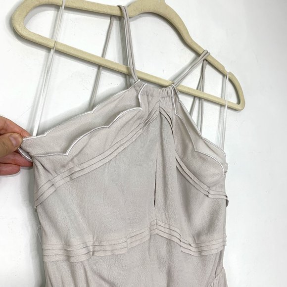 ELLIATT x‎ REVOLVE Elation Greige Taupe Sleeveless Halter Dress Sz S - Picture 3 of 10